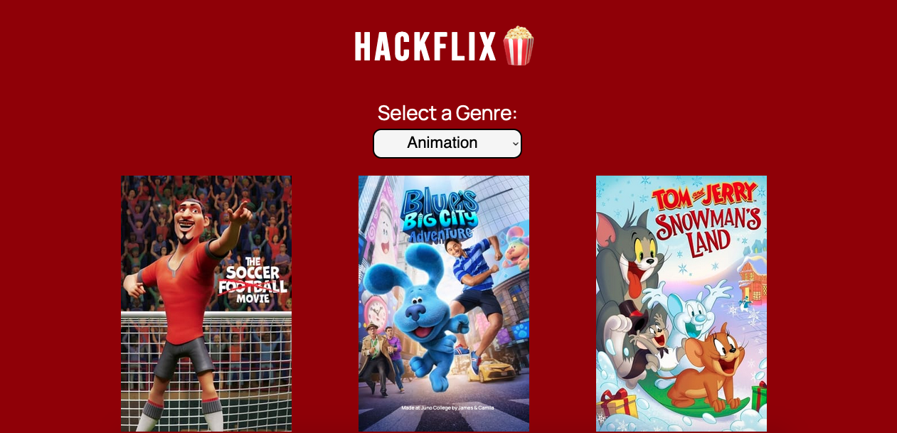 screenshot of Hackflix
